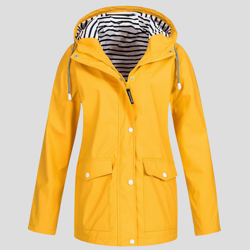 Maureen | Women's Waterproof Hooded Raincoat with Zip Closure