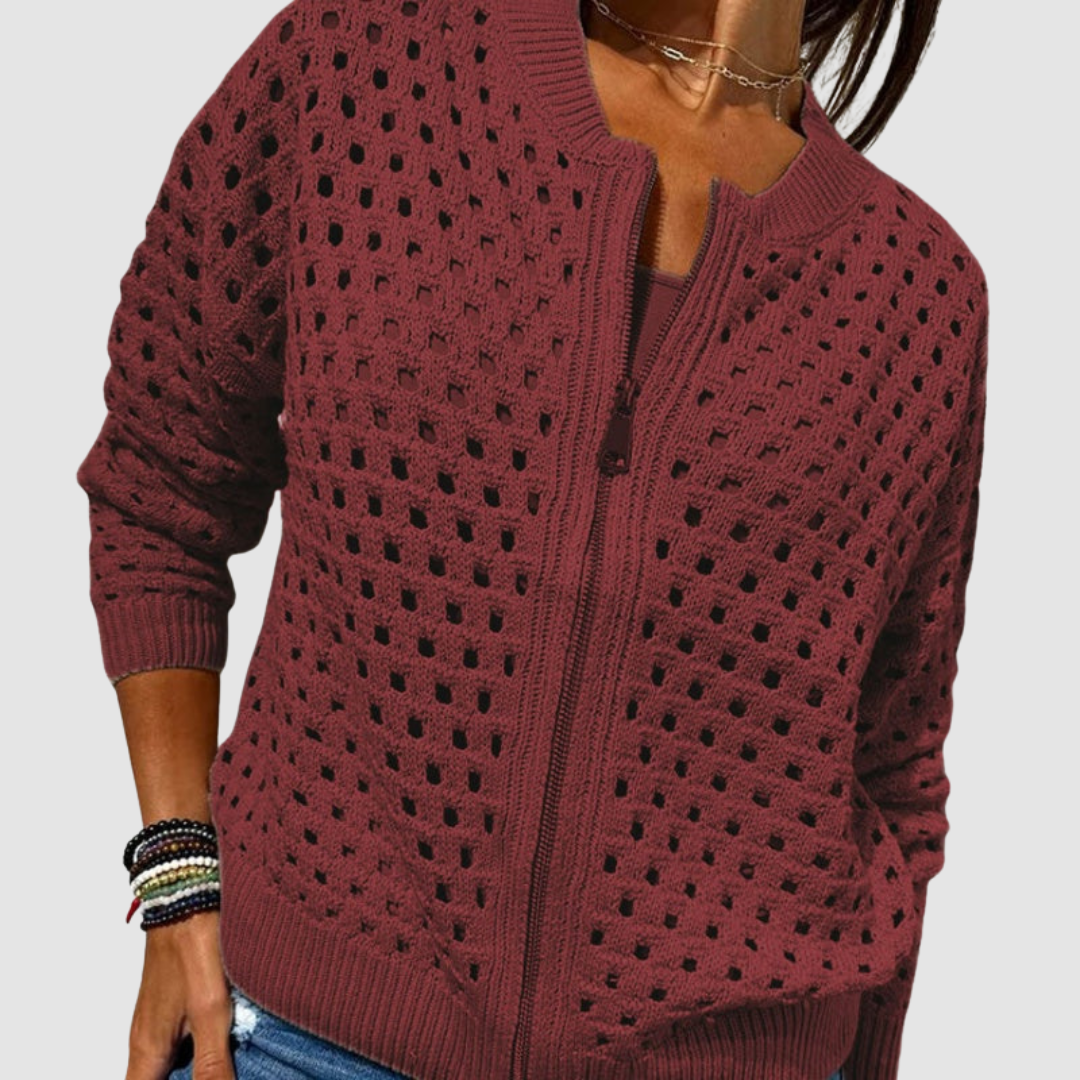 Desiree | Women's Zip-Up Knitted Cardigan