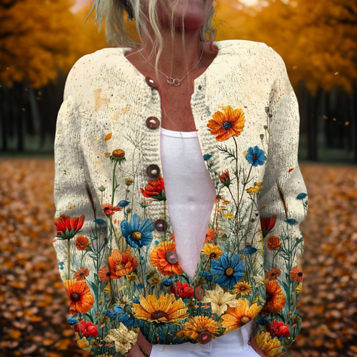 Helena | Women's Vintage Flower Cardigan