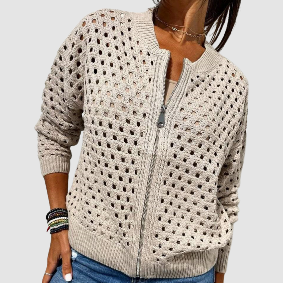 Desiree | Women's Zip-Up Knitted Cardigan