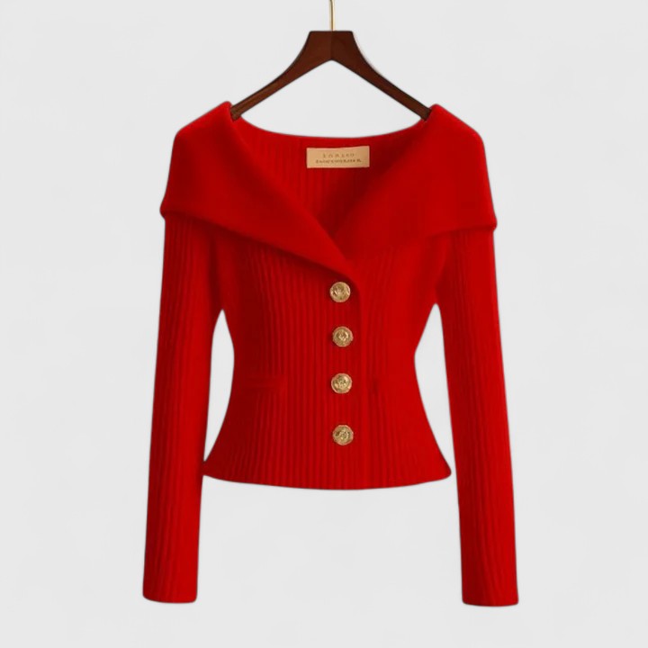 Daphne | Women's Flattering Wide-Collar Cardigan