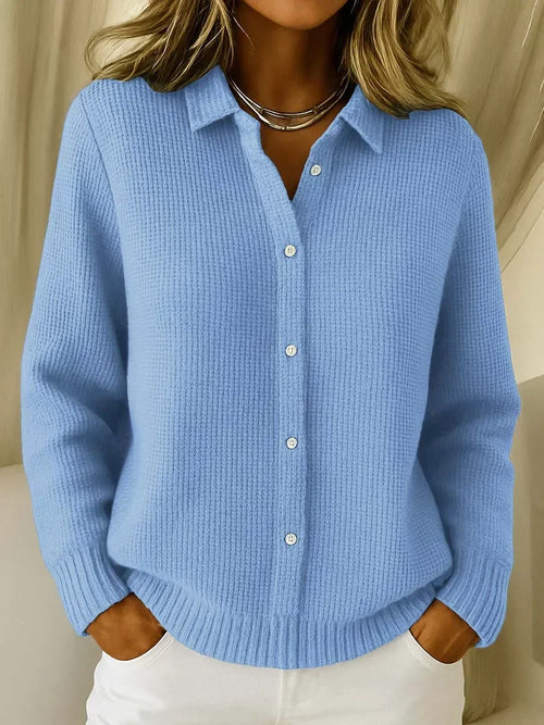 Rita | Women's Button-Front Cardigan with Collar and Cuffs