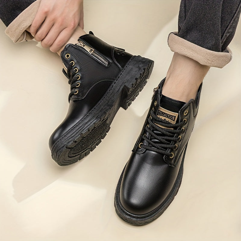 Everett | Men's Fleece-Lined Lace-Up High-Top Boots