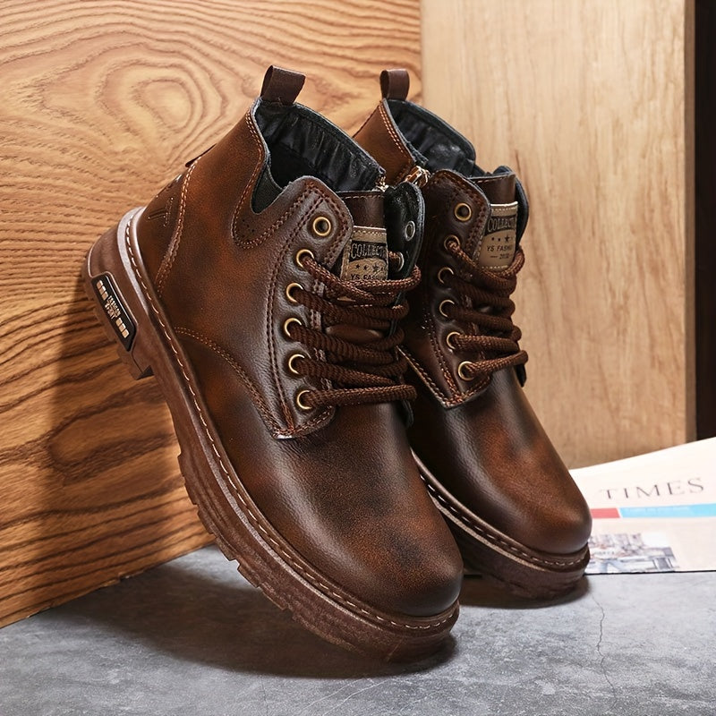 Everett | Men's Fleece-Lined Lace-Up High-Top Boots