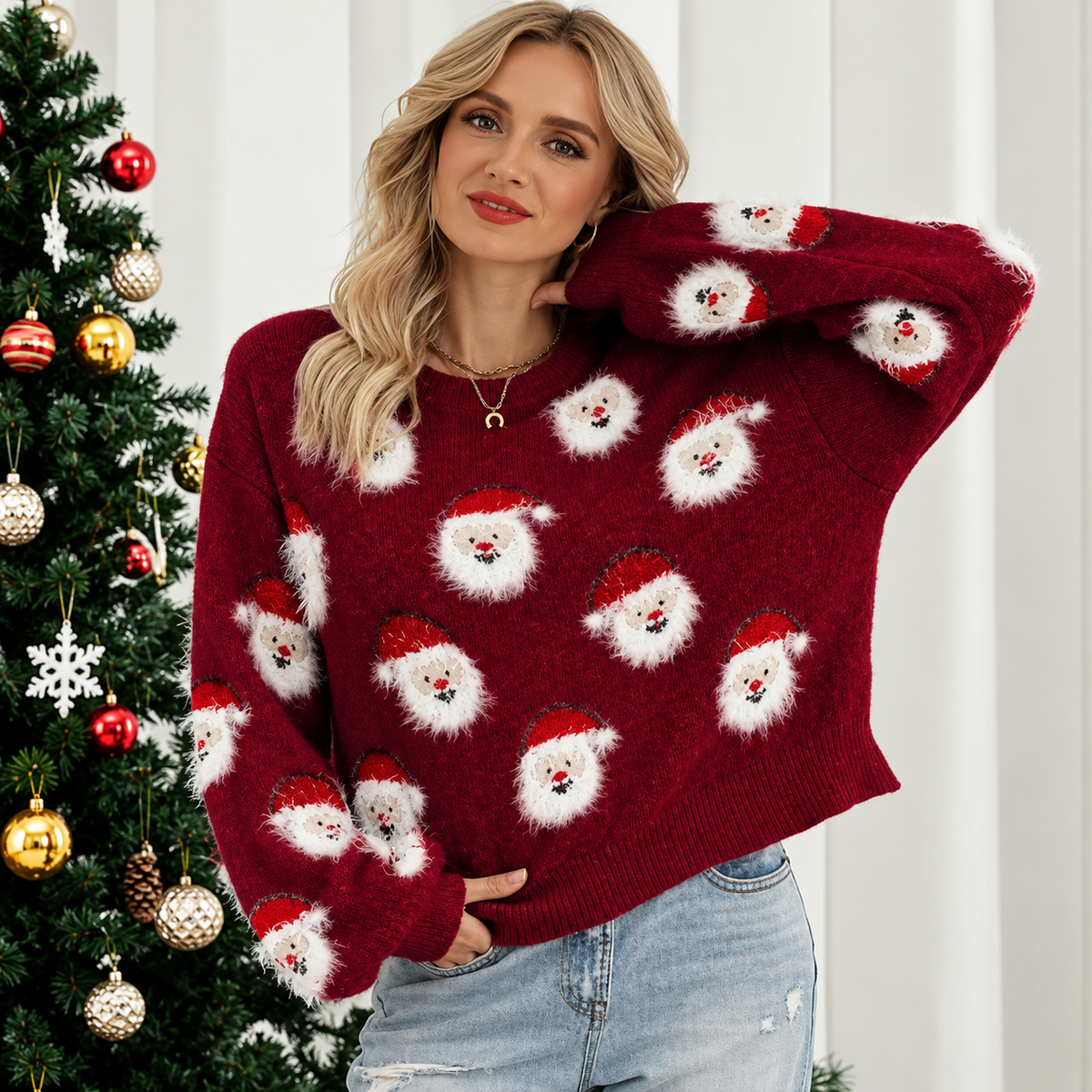 Greer | Santa Knit Christmas Sweater