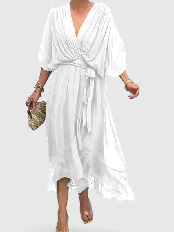 Elegant V Neck Dress