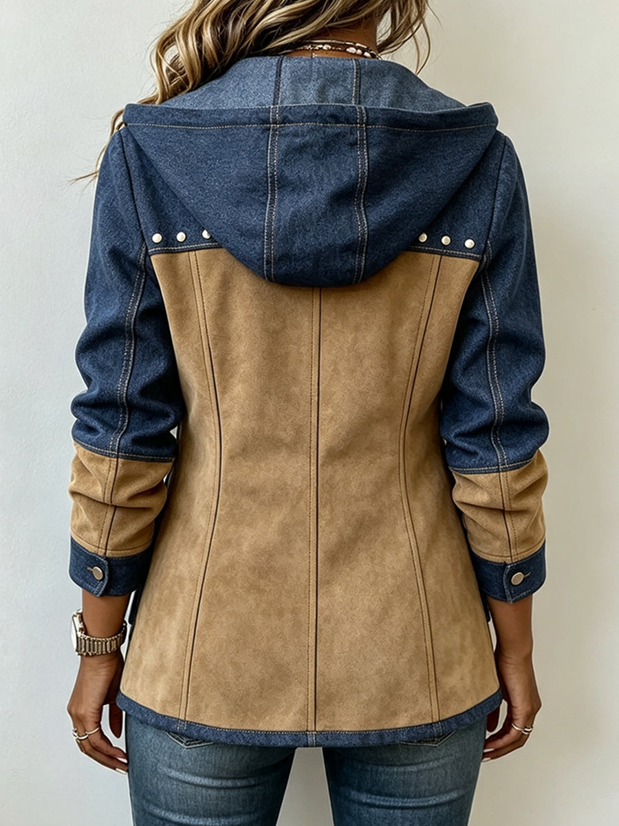 Women's Patchwork Hooded Jacket