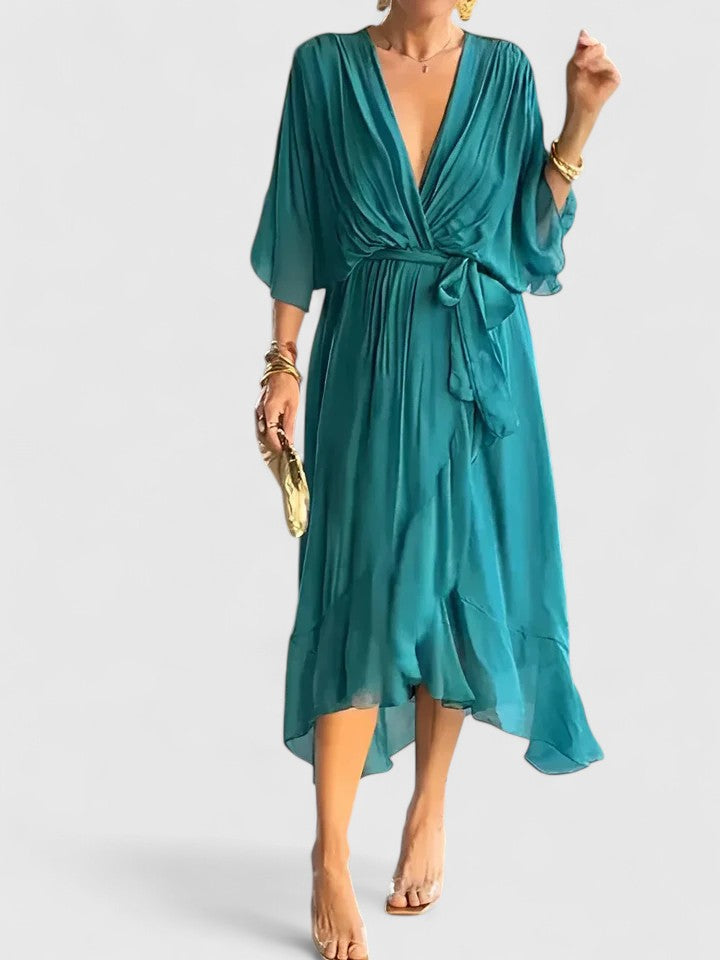 Elegant V Neck Dress