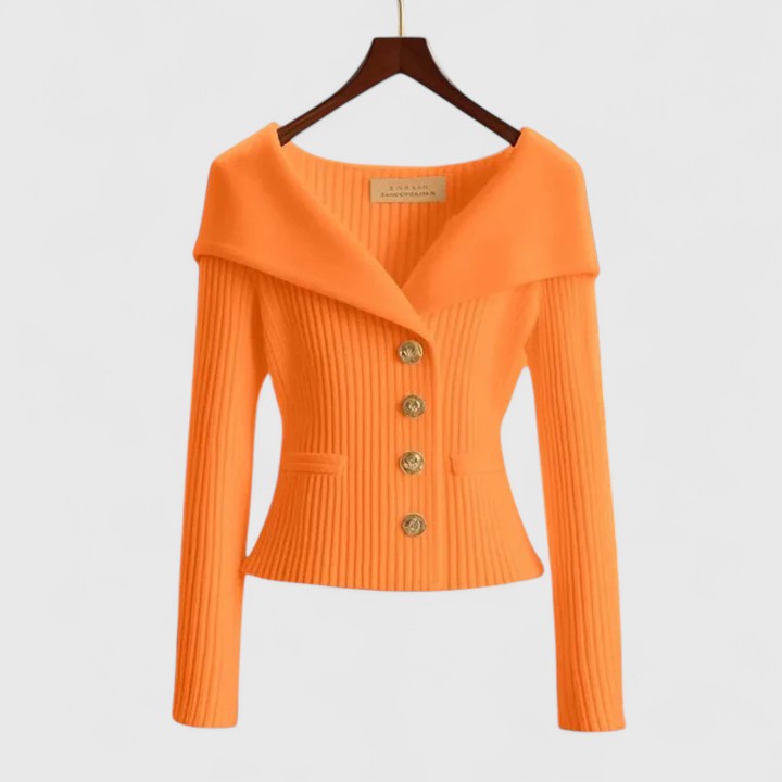 Daphne | Women's Flattering Wide-Collar Cardigan