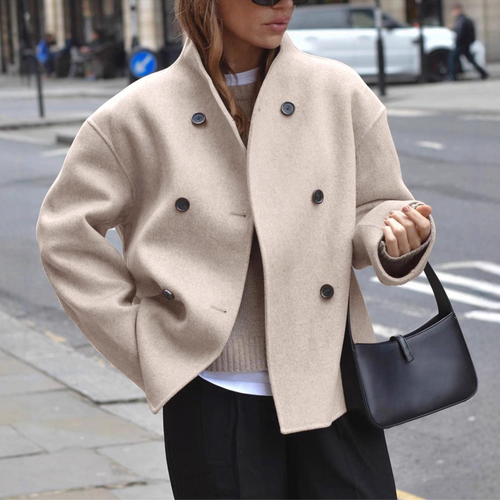 Bini | Women's Cozy Long Sleeve Stand Collar Coat
