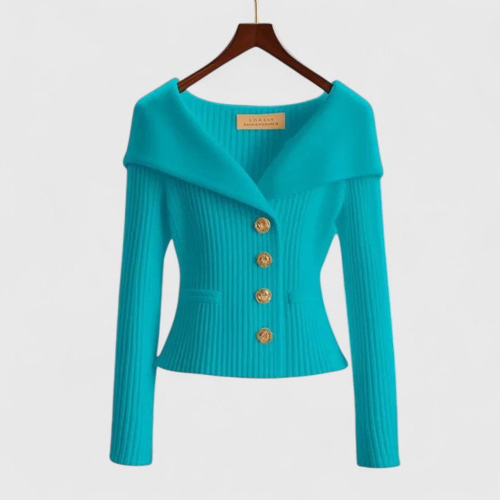 Daphne | Women's Flattering Wide-Collar Cardigan
