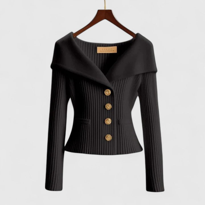 Daphne | Women's Flattering Wide-Collar Cardigan
