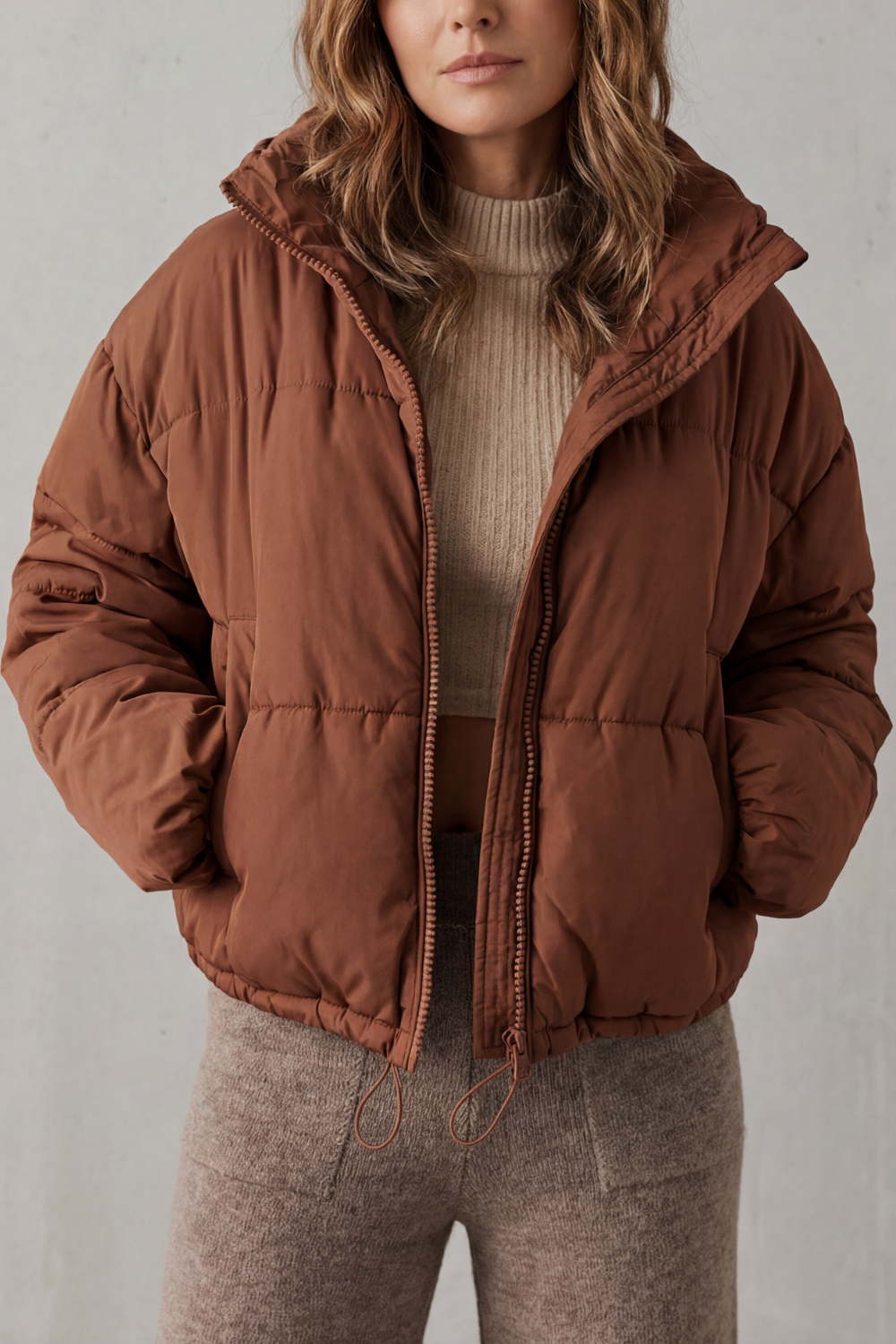 Women's Quilted Comfort Cropped Puffer Jacket