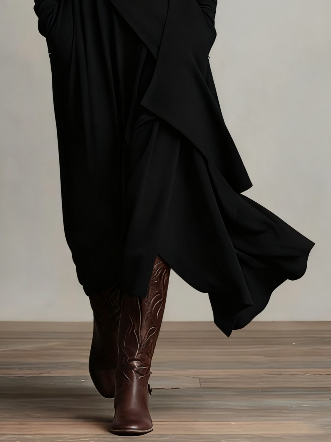 Arielle | Women's Vintage Asymmetrical Turtleneck Dress