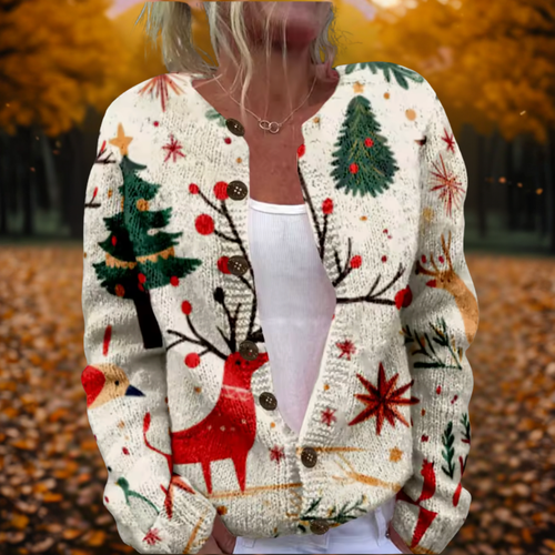 Sandra | Women's Reindeer Cardigan