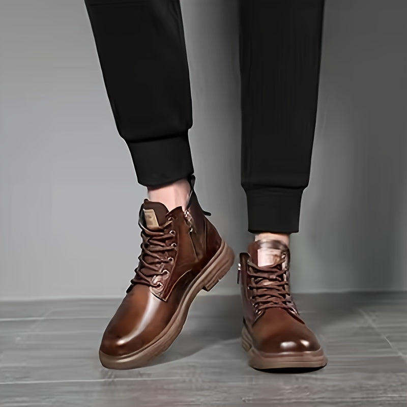 Everett | Men's Fleece-Lined Lace-Up High-Top Boots