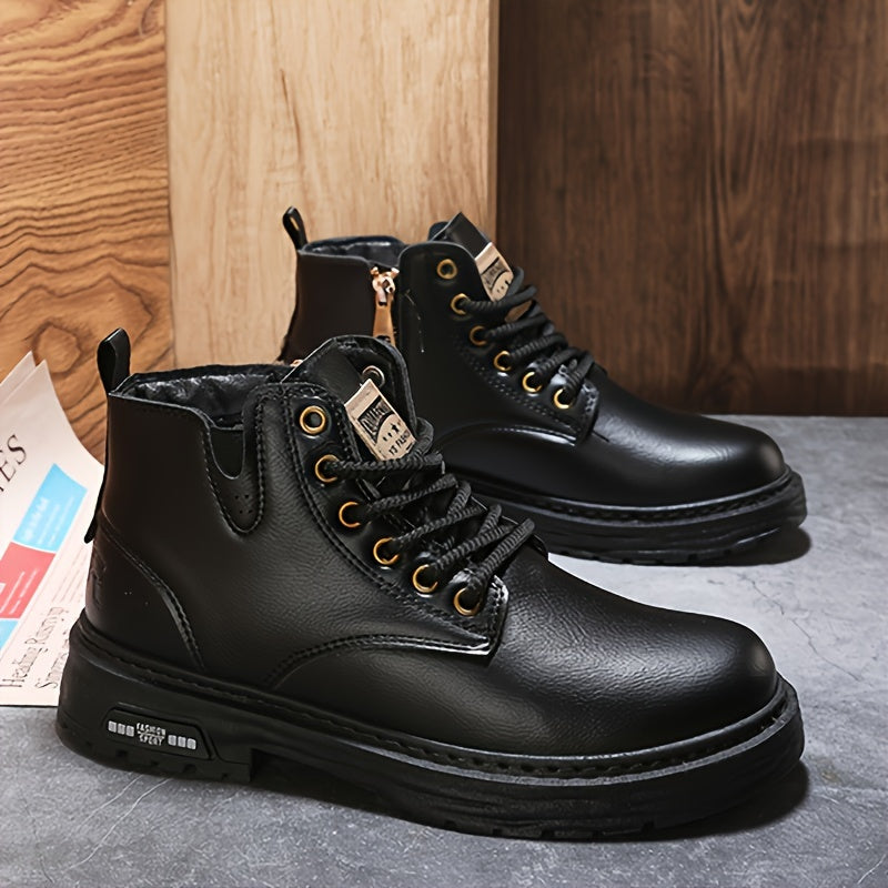 Everett | Men's Fleece-Lined Lace-Up High-Top Boots