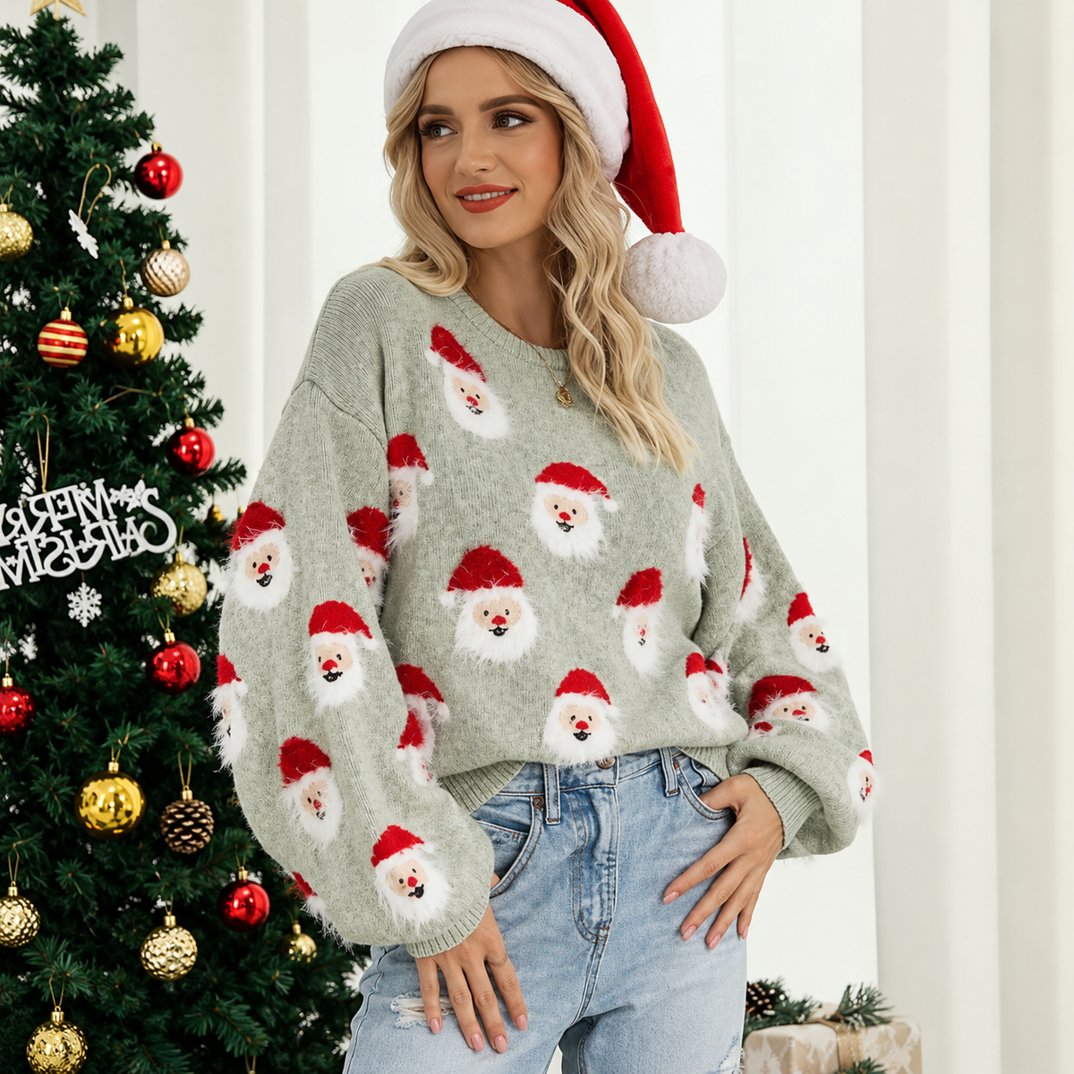 Greer | Santa Knit Christmas Sweater