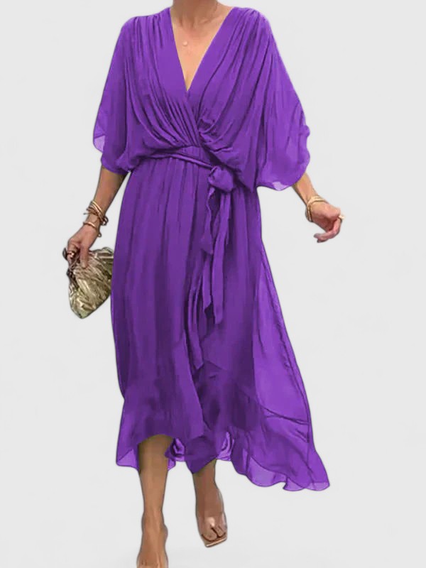 Elegant V Neck Dress