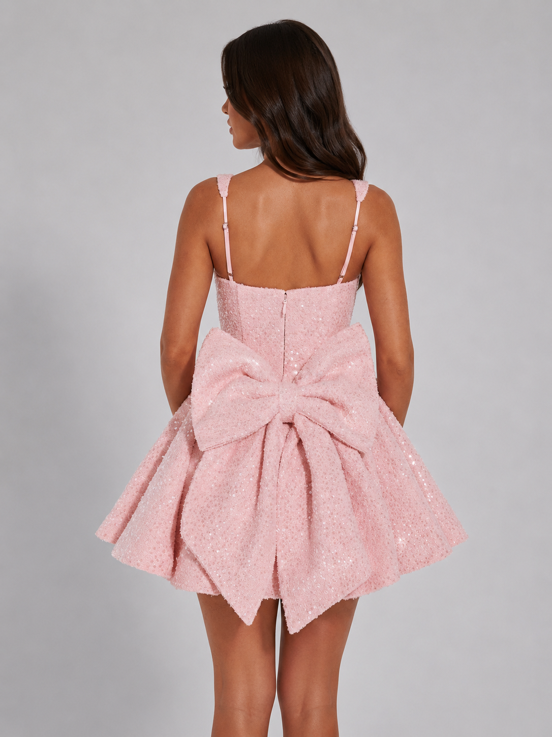 Lorelei | Sparkly Sequin Bow Mini Dress