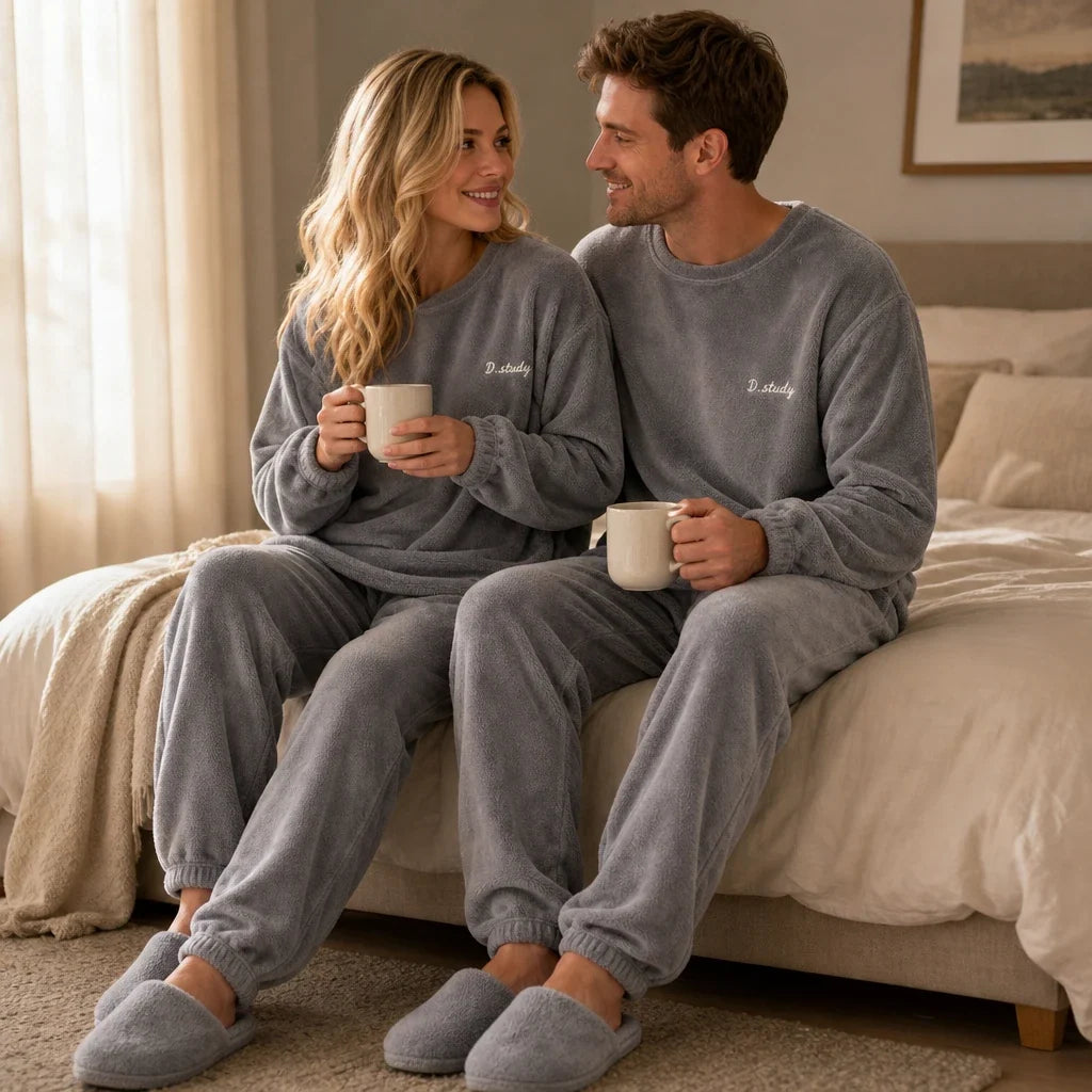 Maribel | Plush Coral Velvet Pajama Set