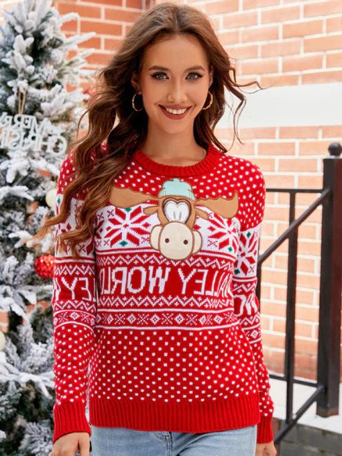 Ophelia | Snowflake Knit Christmas Sweater